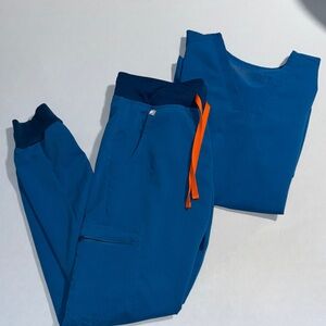 Figs Blue/ Teal Scrub Set